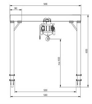 Portable gantry crane 10 ton for your reference 