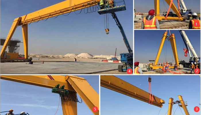 16 ton gantry crane single girder installation in Indonesia 