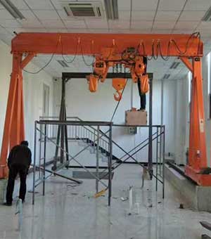  rail travelling lightweight portable gantry crane 