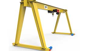  European style single girder gantry crane with low headroom design for sale