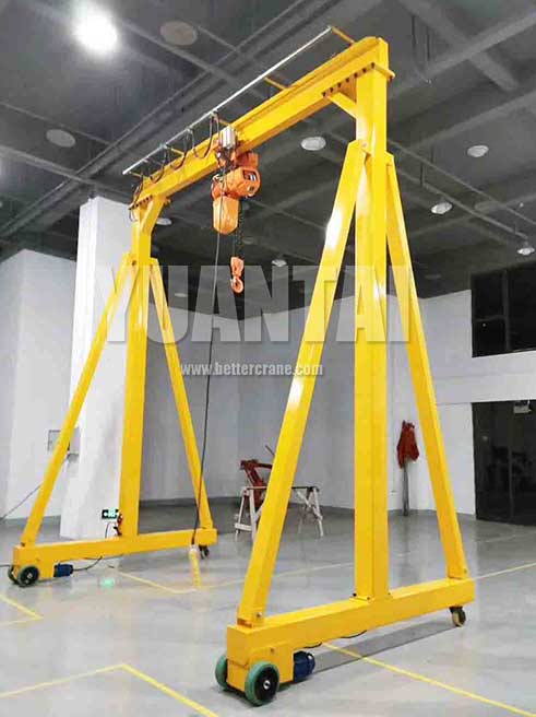 1 ton fixed height gantry crane for sale America with motorized travelling 