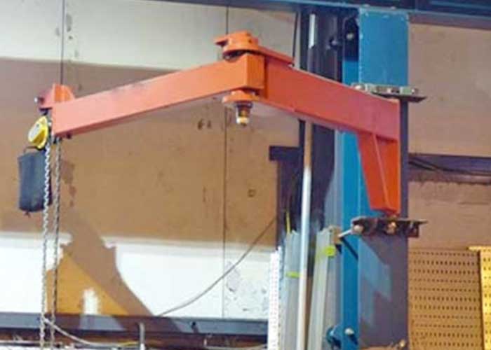 Wall mounted articulating jib crane 