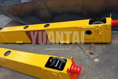 End trucks of top running single girder overhead crane for Paraguay project