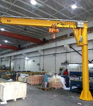  floor mounted column jib crane for motor handling 