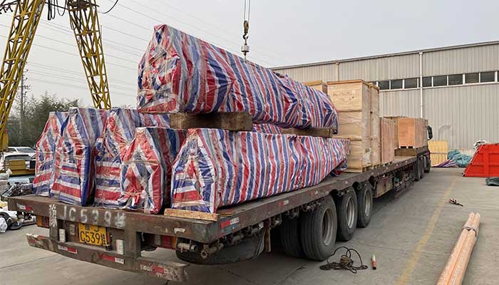 Steel structure and main parts packed and readly for delivery 