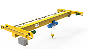 Underhung single girder bridge crane used for workshops or facility with strong ceiling structure 