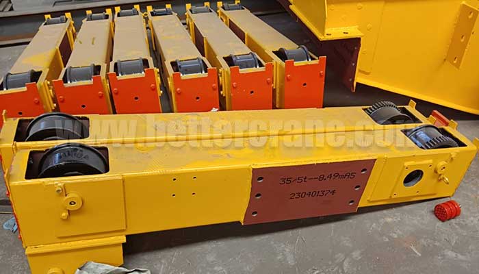 End carriages of 35 ton/5 ton overhead crane 