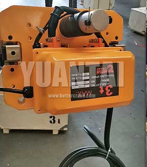  Electric chain hoist trolley for  floor mounted jib crane 3 ton 