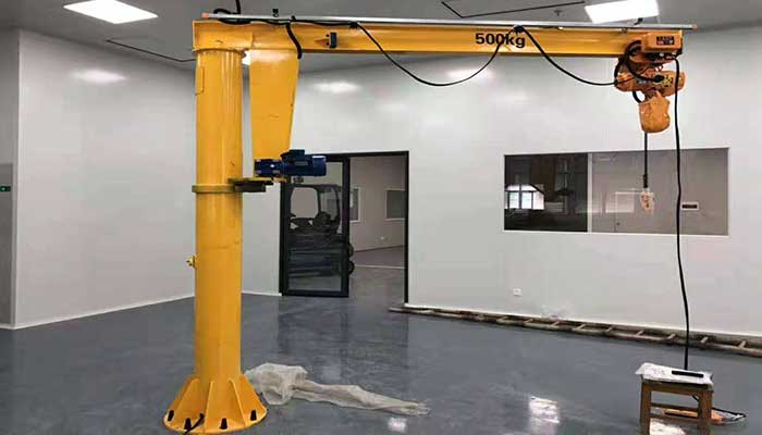 Floor operated pillar jib cranes and wall mounted jib cranes