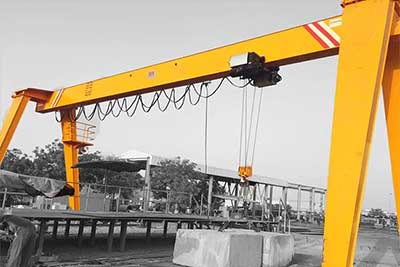 5 ton gantry crane system for outdoor use for stone blocks handling 