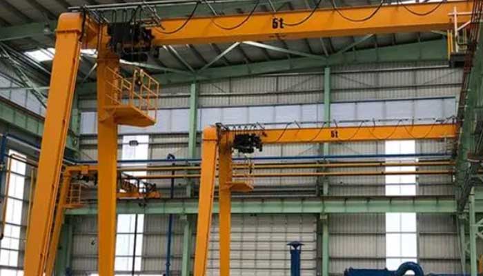 5 ton and 6 ton semi gantry crane for sale, compact design, low headroom hoist, save your space