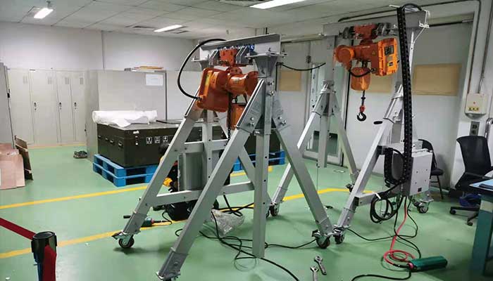 Explosion proof aluminum gantry cranes with anti-corrosion and dust-free desgin 