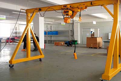 Roller travelling gantry crane 2 ton