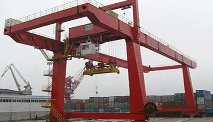 double girder rail mounted contaciner gantry crane for sale 