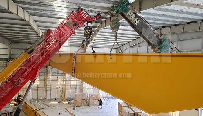 Box girder crane installation in the steel mill qatar