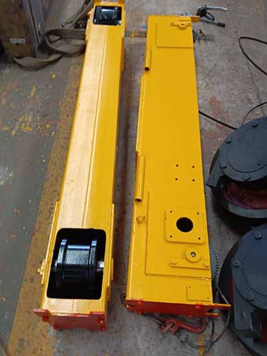 end carriages of 5 ton single girder overhead eot crane 