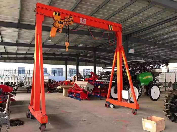  5 ton portable gantry crane with rechargeable  battery powered design 