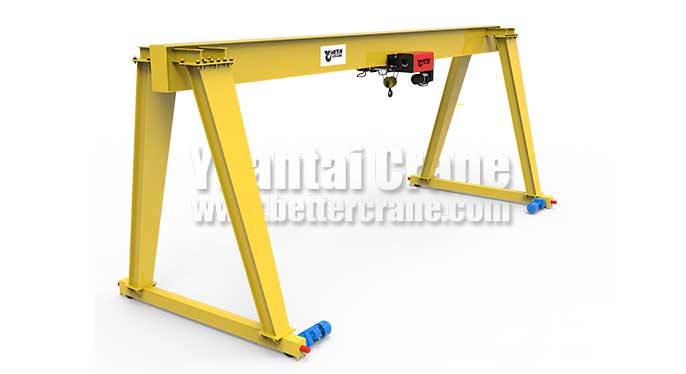 single girder gantry crane 1 ton to 2 ton , customized design available