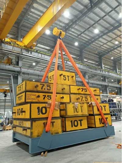 double girder overhead crane load testing 