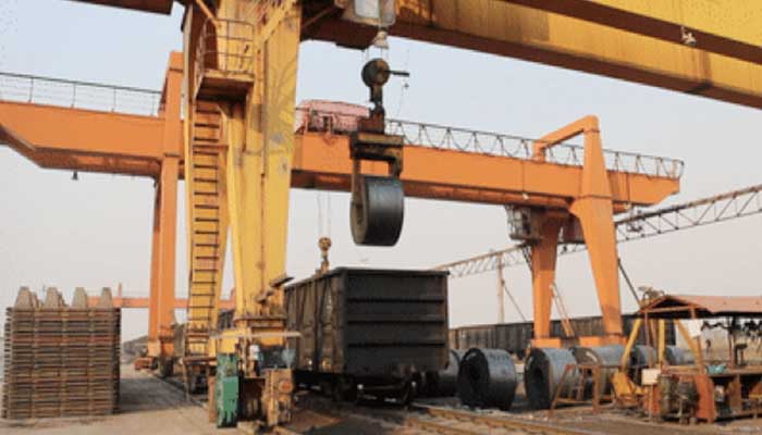 Double girder goliath gantry crane for steel coil handling 