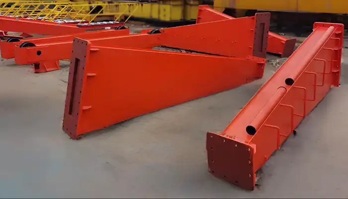 main parts of the 5 ton single girder gantry crane box girder design 