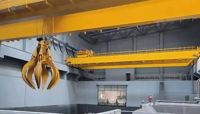 Orange peel grab bucket overhead crane 