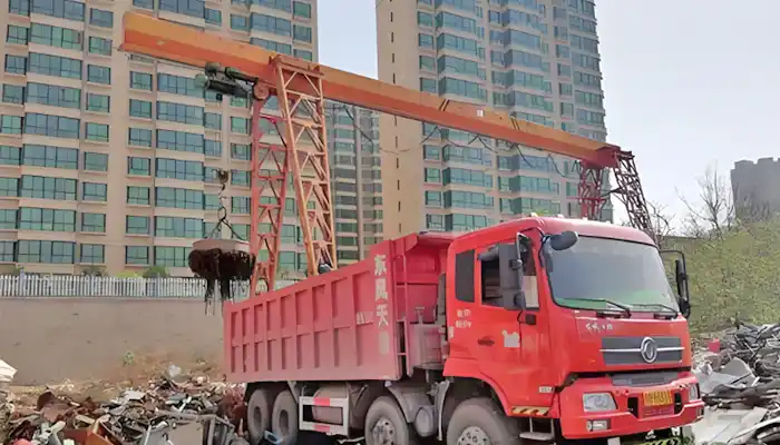 gantry crane for steel scrap yard handling 