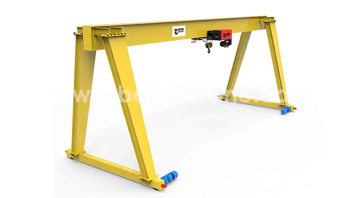 3 D drawing of 10 ton single girder gantry crane for sale Papua