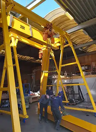 single girder gantry crane 20 ton installation 