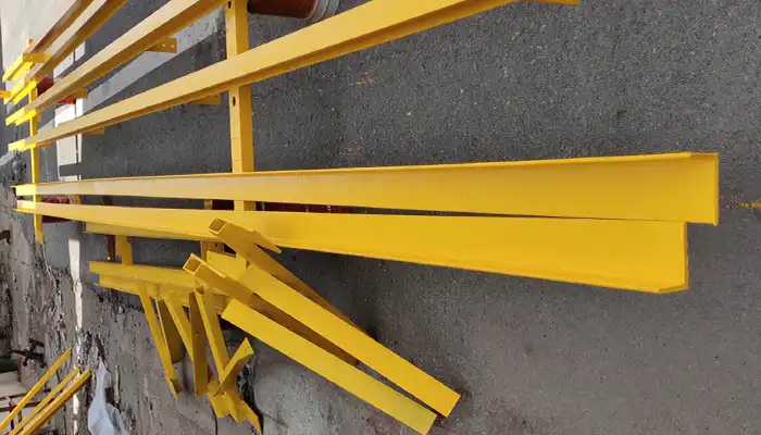 Angle iron of walking platform, the main parts of  grab bucket overhead crane 