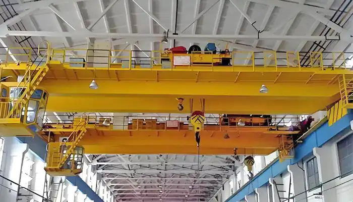 Open winch trolley double girder top running bridge cranes 