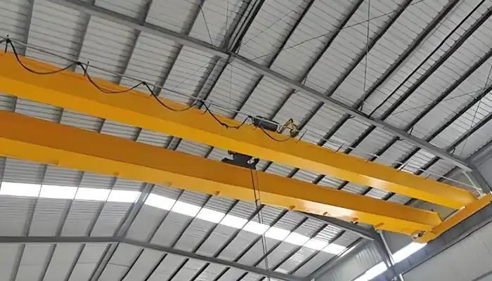 Double girder overhead bridge crane with top running crane design for sale Azerbaijan 