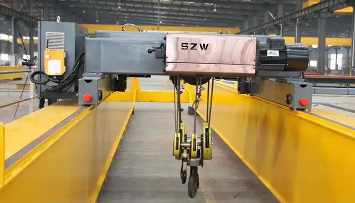 top running double girder electric travelling overhead crane 