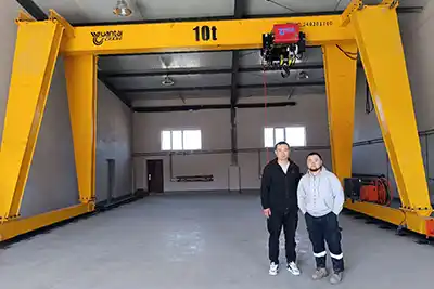 Single Girder Gantry Crane with European Style Low Headroom Hoist