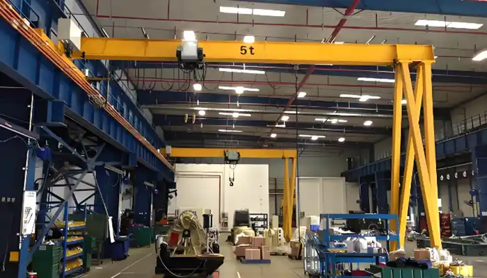 Single Girder Semi Gantry Crane, Single Leg Gantry Crane Design