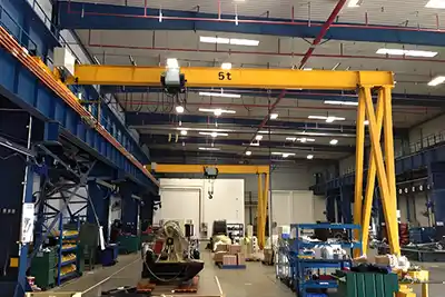 Single Girder Semi Gantry Crane, Single Leg Gantry Crane Design