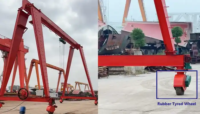 16 Ton Mobile Gantry Crane with Rubber Tyres: Flexible, Cost-Effective Lifting