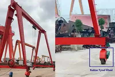 16 Ton Mobile Gantry Crane with Rubber Tyres: Flexible, Cost-Effective Lifting