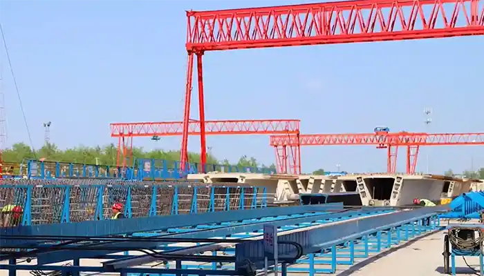 heavy duty gantry crane truss girder design for precasting box girder handling 