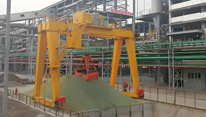 grab bucket gantry crane with double girder for sale 