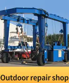 Boat Hoist for boat travel lift in Outdoor Repair SHop