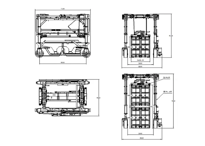 45 ton straddle carrier for contaifner handling 