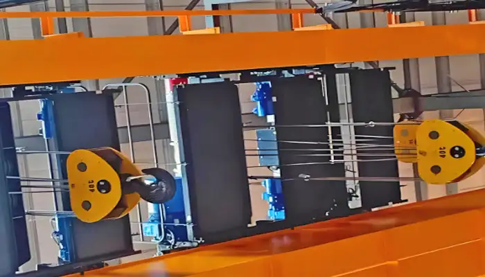 double girder overhead crane with European style low headroom electric hoist trolley 