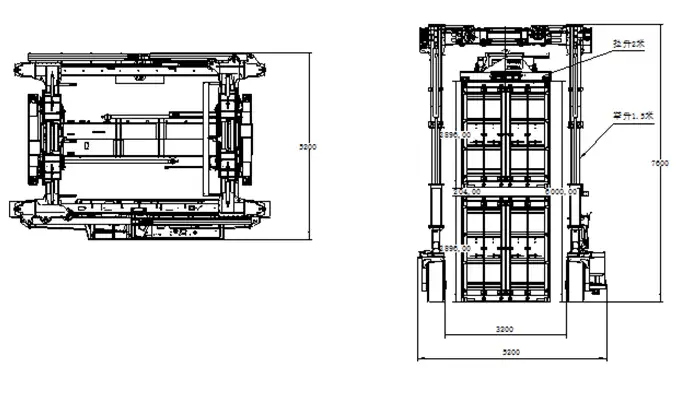 45 ton straddle carrier drawing 