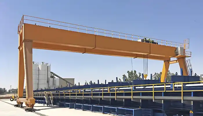 European style overhead gantry crane double girder design for outdoor use 