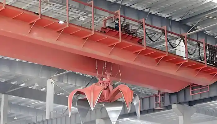 high capacity grab bucket overhead crane for sale 